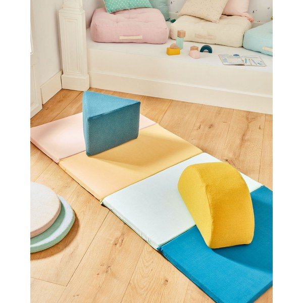 Niebieski wełniany puf dziecięcy Jalila – Kave Home-image-3