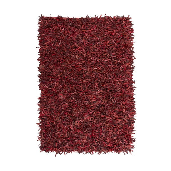 Skórzany dywan Rodeo 80x150 cm, czerwony