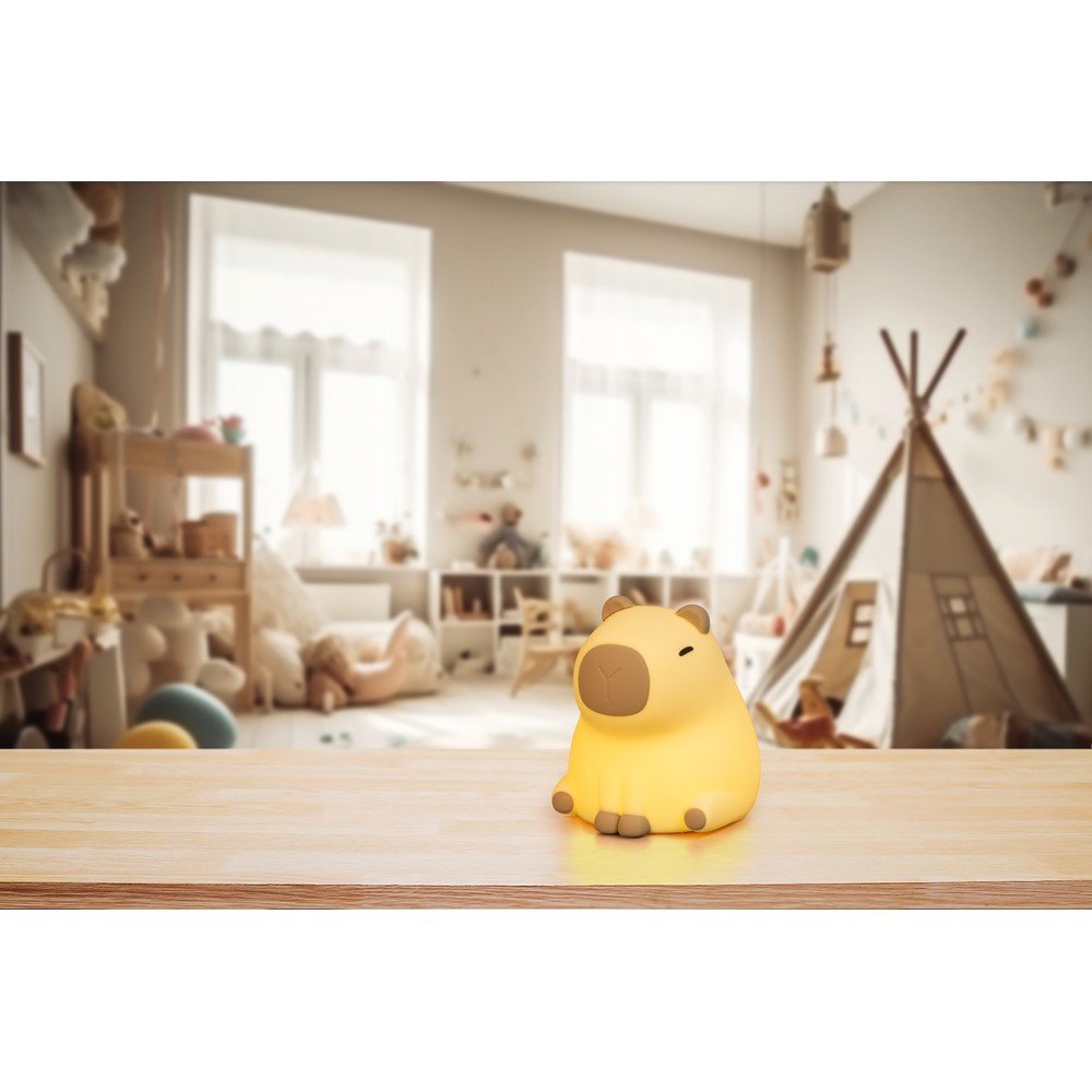 Jasnożółta dziecięca lampka nocna Capybara – Fischer & Honsel (zdjęcie 6)