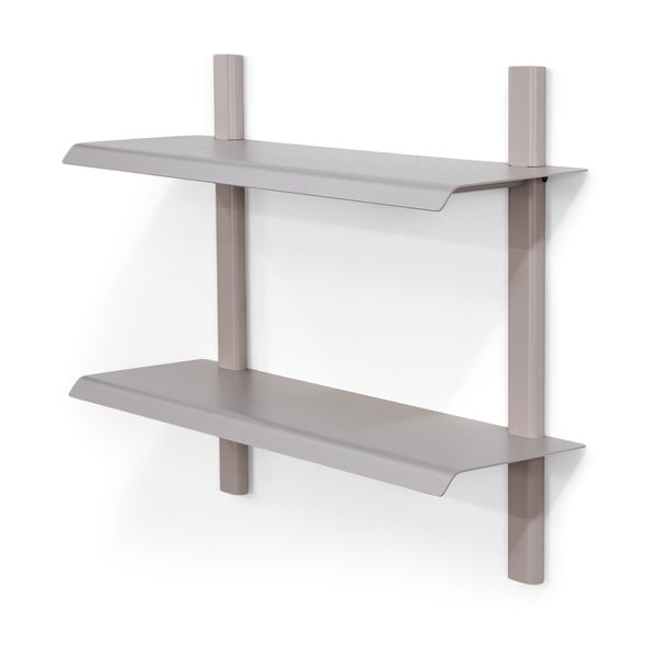 Szarobrązowa wielopoziomowa metalowa półka 60 cm Hola – Spinder Design-image-2