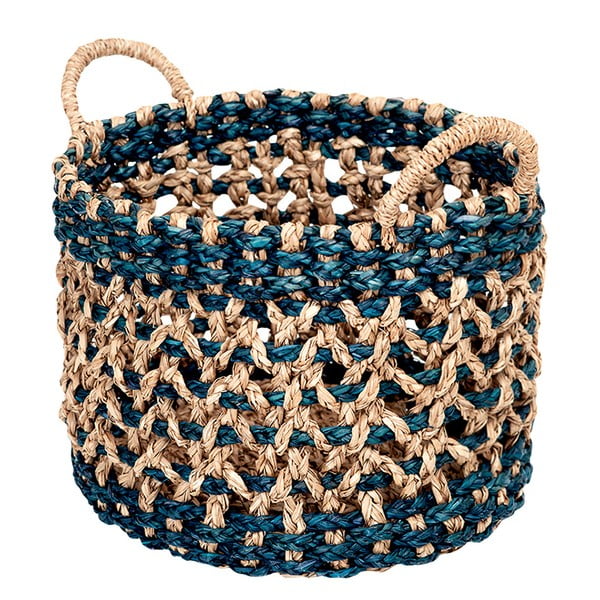 Ręcznie robiony koszyk z morskiej trawy a’miou home Poat, wys. 26 cm