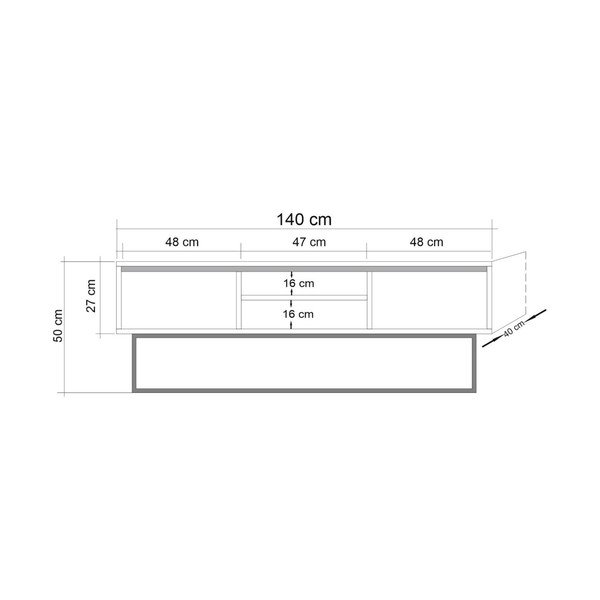 Szafka pod TV Izere, dł. 140 cm-image-1