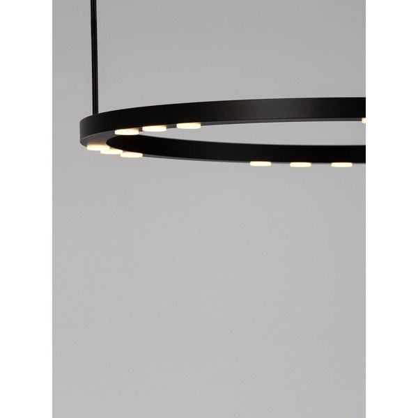 Aluminiowa lampa wisząca LED ze ściemniaczem w kolorze matowej czerni ø 60 cm Lunette – Nova Luce-image-2