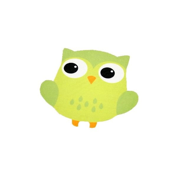 Zielony dywan dziecięcy Zala Living Owl, 66x66 cm