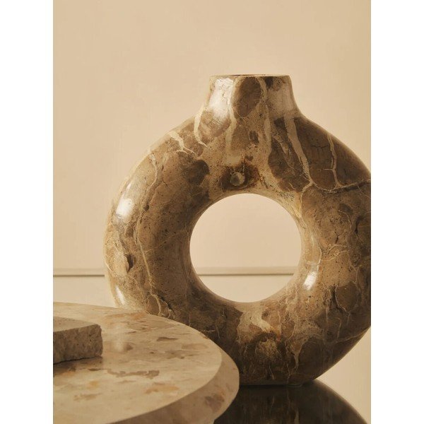 Brązowy marmurowy wazon (wysokość 20 cm) Santino – Premier Housewares-image-1