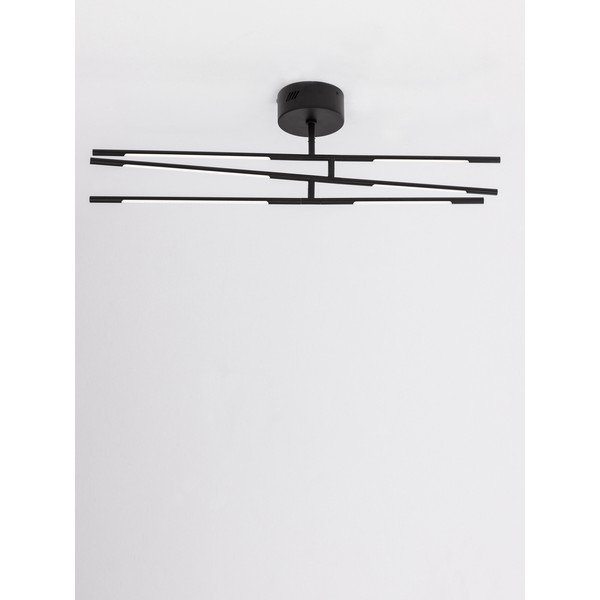 Czarna metalowa lampa sufitowa LED ze ściemniaczem z kloszem ze szkła akrylowego 77x84 cm Raccio – Nova Luce-image-4