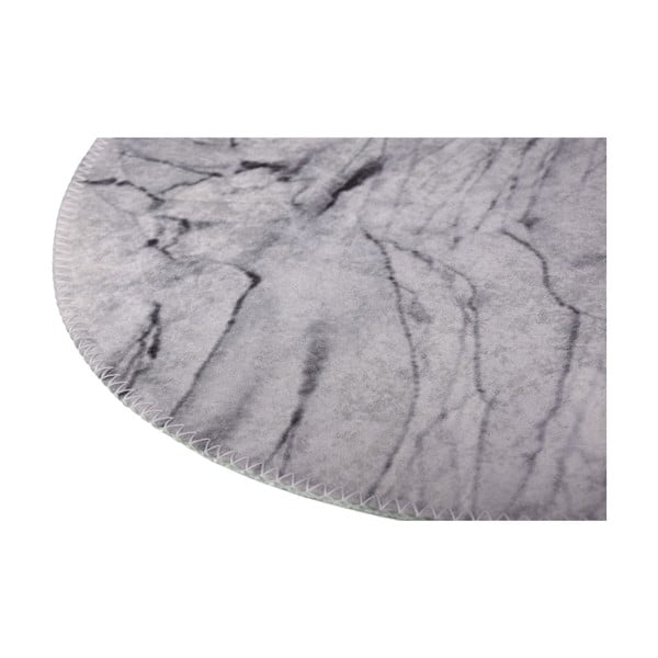 Jasnoszary okrągły dywan odpowiedni do prania ø 80 cm – Vitaus-image-2
