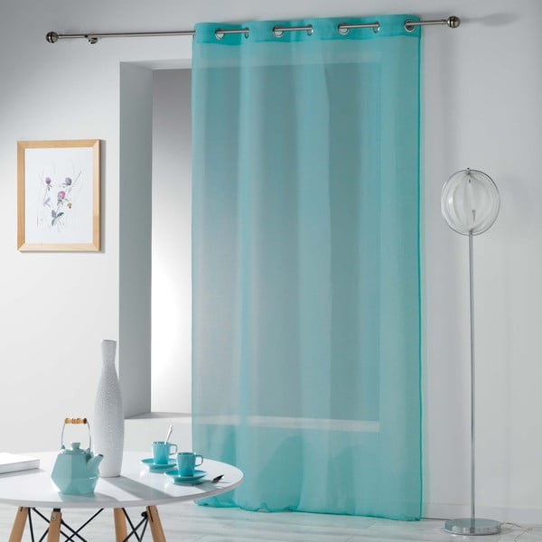 Turkusowa firanka 140x240 cm Telma – douceur d'intérieur-image-2