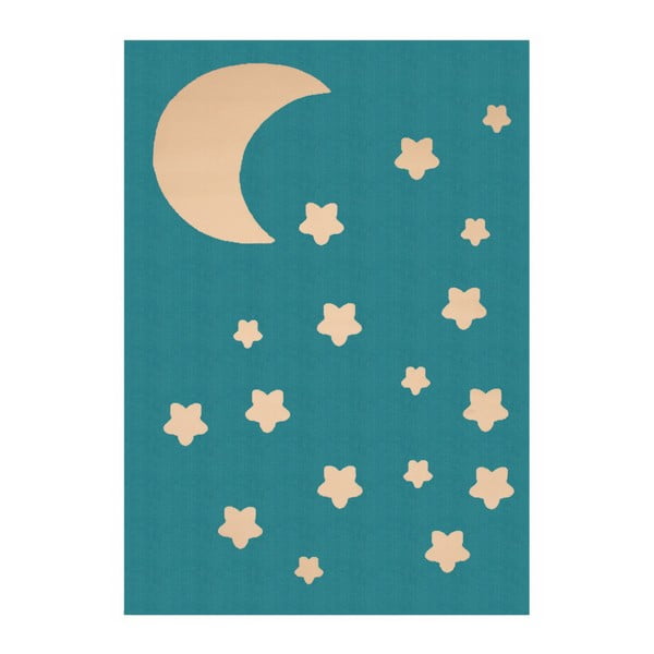 Turkusowy dywan dziecięcy Hanse Home Night Sky, 140x200 cm