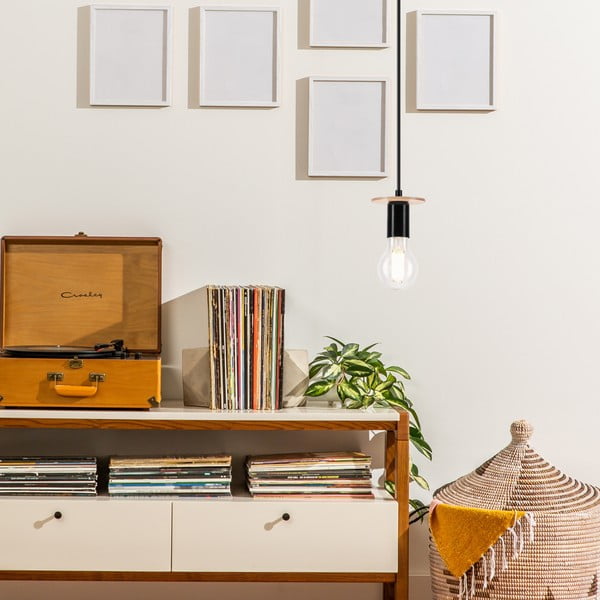 Czarna lampa wisząca Angelina – LAMKUR-image-3