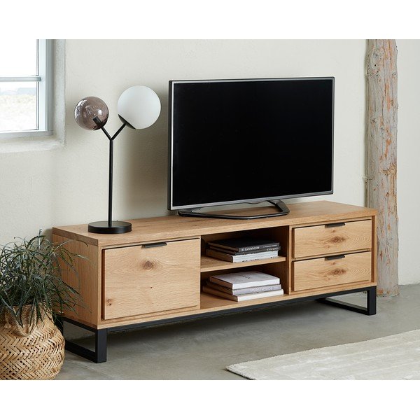 Szafka pod TV w dekorze dębu 170x55 cm Livorno – Unique Furniture-image-4