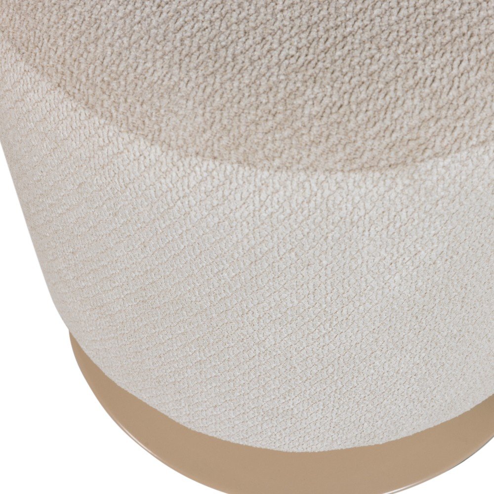 Beżowy puf z materiału bouclé Islen – WOOOD (zdjęcie 4)
