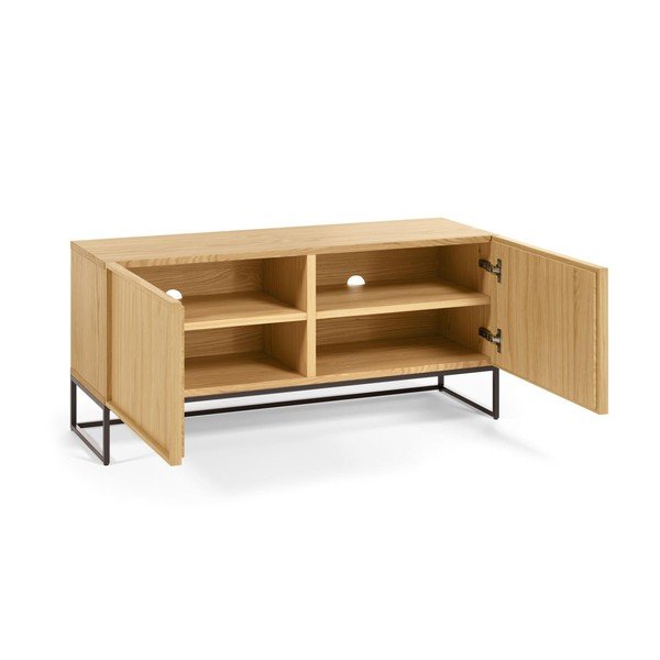 Szafka pod TV w dekorze dębu w naturalnym kolorze 112x51x42 cm Taiana – Kave Home-image-4