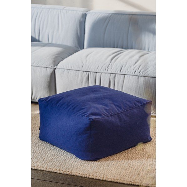 Niebieski wełniany puf Keno – noo.ma-image-1