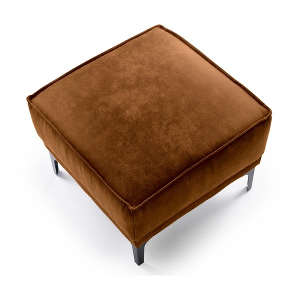Koniakowy puf z imitacji skóry Copenhagen – Scandic-image-3