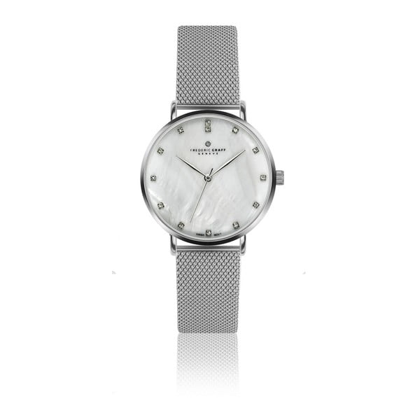 Damski zegarek z paskiem w srebrnym kolorze ze stali nierdzewnej Frederic Graff Kartulio