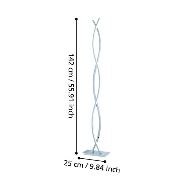 Lampa stojąca LED w kolorze srebra (wysokość 142 cm) LASANA 2 – EGLO-image-3