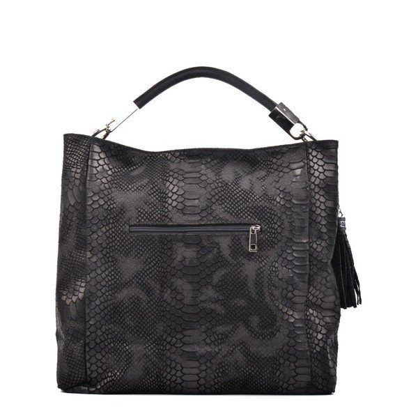 Czarna torebka skórzana Carla Ferreri Druhno-image-4