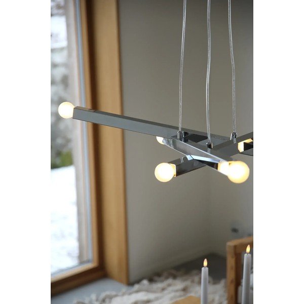 Metalowa lampa wisząca w kolorze srebra Stack – Markslöjd-image-2