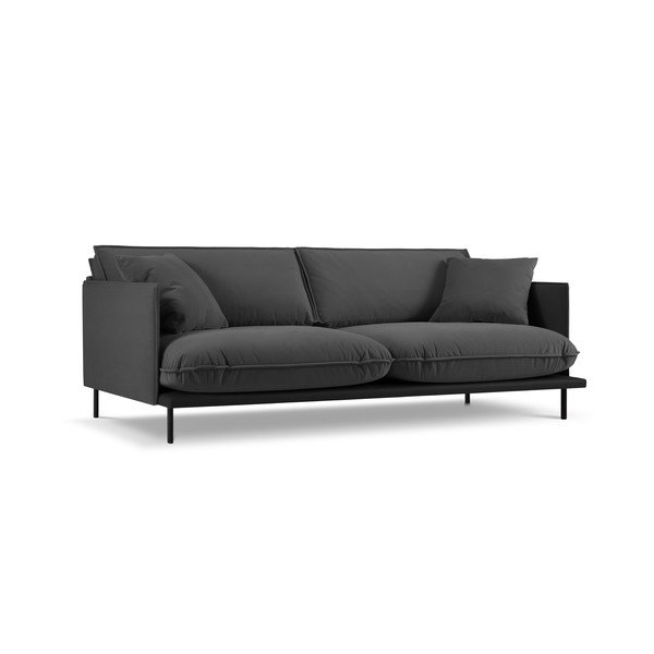 Ciemnoszara sofa z aksamitną powierzchnią Interieurs 86 Auguste-image-2