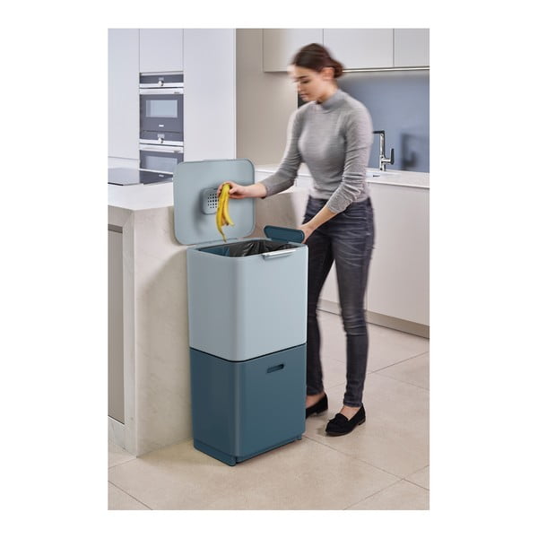 Kosz na śmieci do segregacji odpadów 30+30 l Totem Max Sky – Joseph Joseph-image-2
