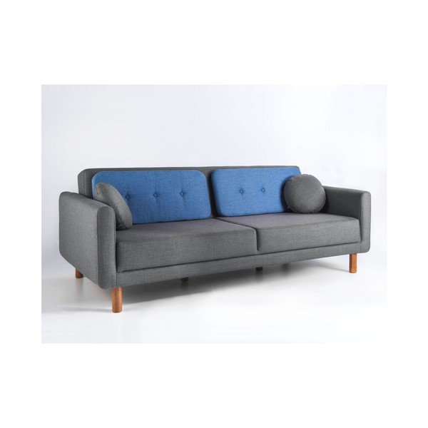 Rozkładana sofa Bubi Grey/Blue-image-1