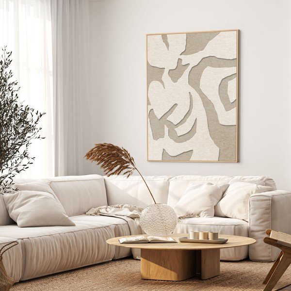 Obraz 3D z ramą w zestawie/akustyczny 90x120 cm Soft Embrace 1 – Malerifabrikken-image-1