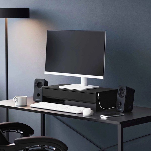 Czarny metalowy stojak na monitor Tower – YAMAZAKI-image-1