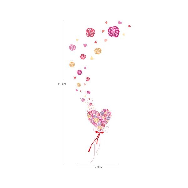 Naklejka Ambiance Flying Hearts And Roses-image-4