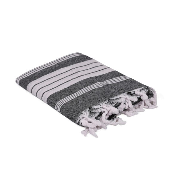 Czarno-biały ręcznik, 180x100 cm