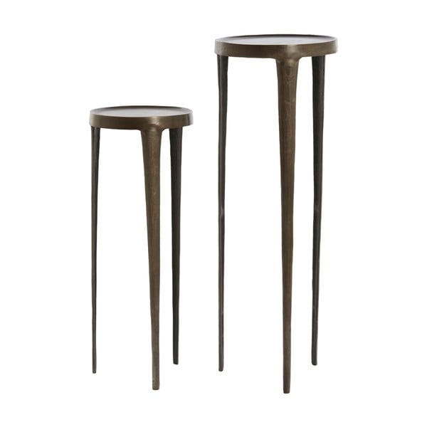 Metalowe okrągłe stoliki zestaw 2 szt. 35x35 cm Tobias – Light & Living-image-2