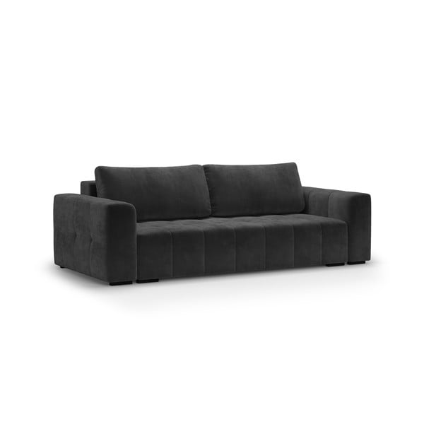 Ciemnoszara aksamitna rozkładana sofa Milo Casa Luca-image-2