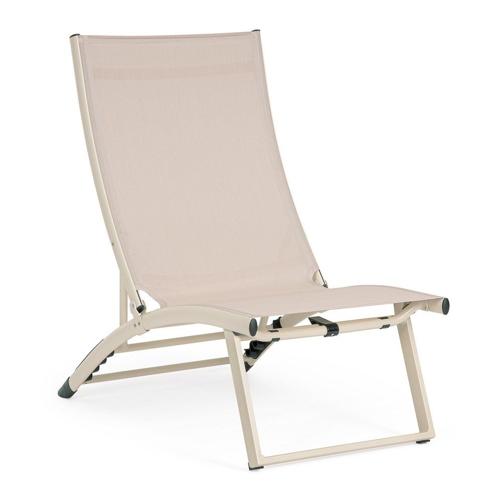 Beżowy metalowy leżak ogrodowy Taylor – Bizzotto