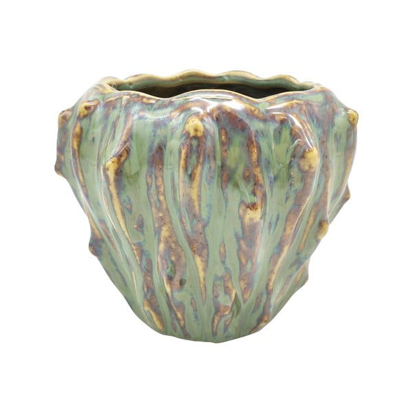 Zielona ceramiczna doniczka PT LIVING Flora, ø 12,5 cm