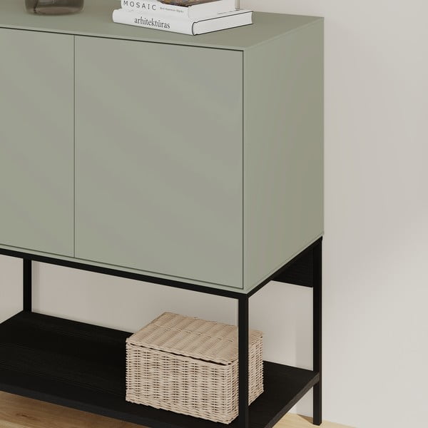 Zielono-czarna szafka 80x90x40 cm Amira – Marckeric-image-4