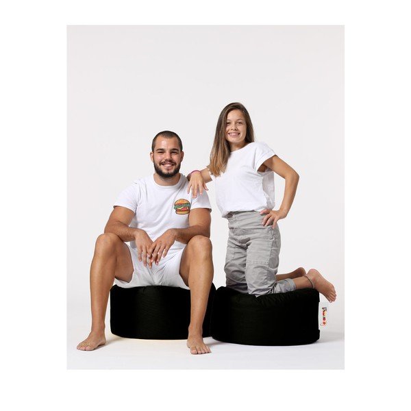 Czarny puf ogrodowy Round – Floriane Garden-image-4