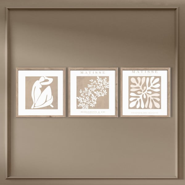 Obrazy zestaw 3 szt. 30x30 cm Matisse – Styler-image-3