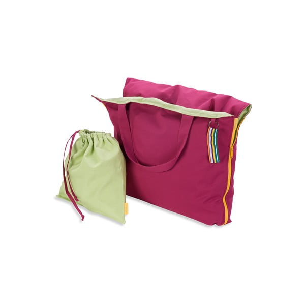 Przenośny leżak + torba Hhooboz 150x62 cm, różowy