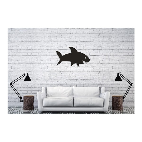 Czarna dekoracja ścienna Oyo Concept Shark, 38,5x60 cm