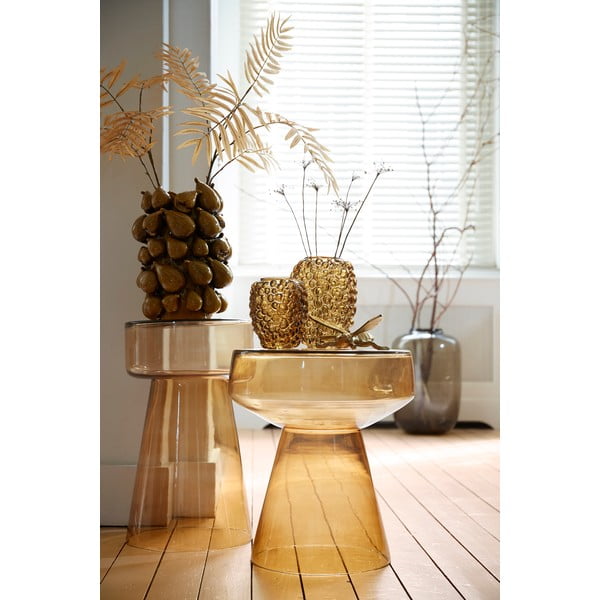 Szklany okrągły stolik ø 37 cm Dakwa – Light & Living-image-1