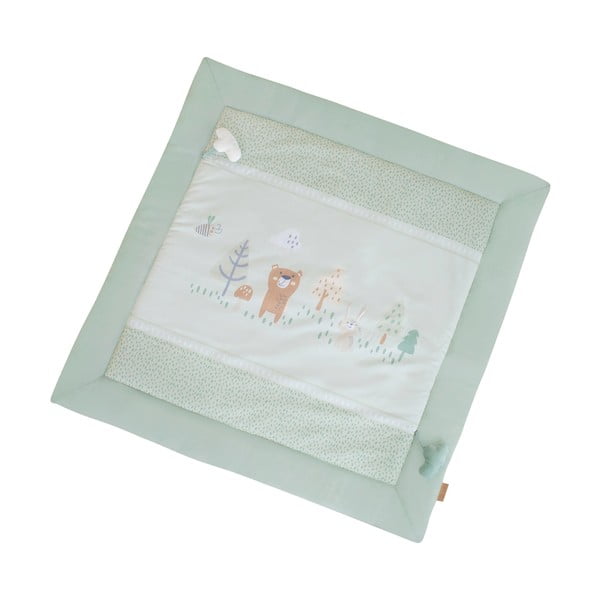 Jasnozielona mata do zabawy dla dzieci 100x100 cm Woodland Buddies – Roba