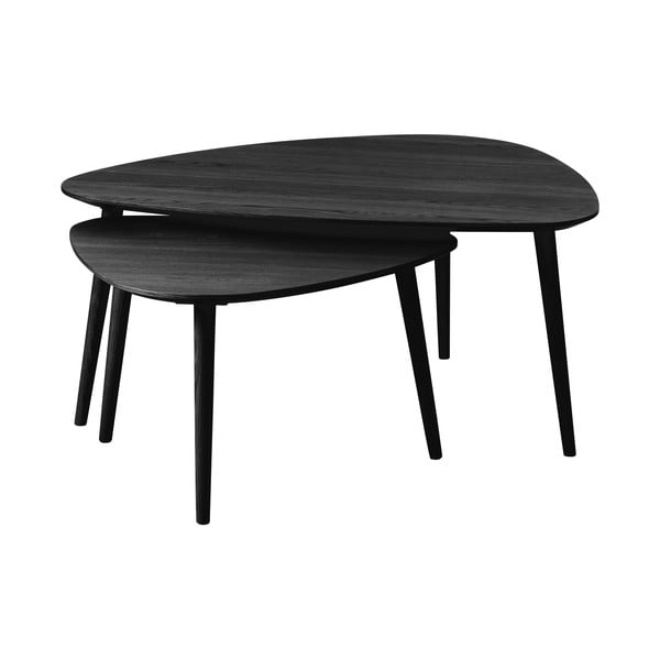 Czarne stoliki zestaw 2 szt. 70x100 cm Adda – Unique Furniture