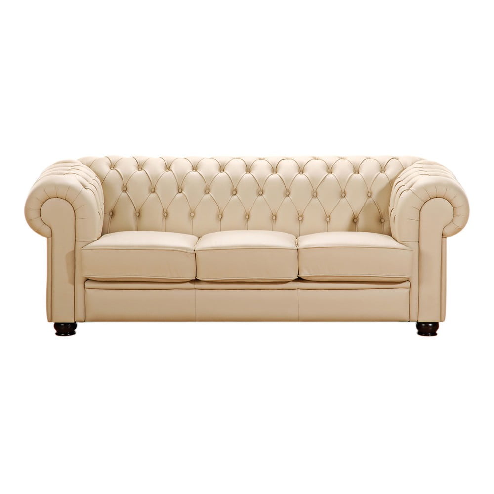 Beżowa sofa z imitacji skóry Max Winzer Chandler, 200 cm