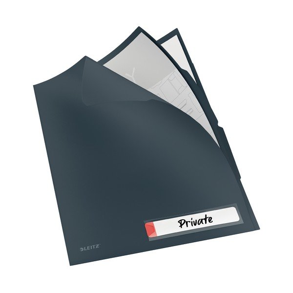 Szary folder z 3 przegródkami Leitz Cosy, A4-image-2