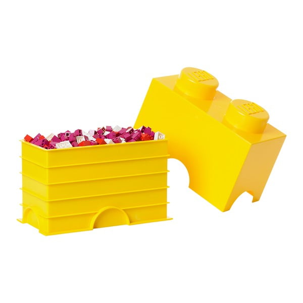 Żółty pojemnik podwójny LEGO®-image-2