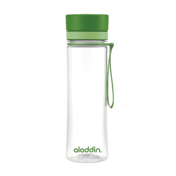 Butelka na wodę z zielonym wieczkiem Aladdin Aveo, 600 ml