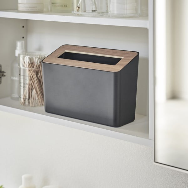 Czarny kosz na blat Yamazaki Rin, 2,3 l-image-1