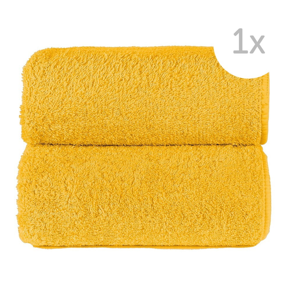 Żółty ręcznik Graccioza Loop, 30x30 cm