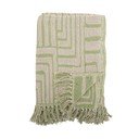 Zielony koc z mieszanki bawełny 130x155 cm Velva – Bloomingville