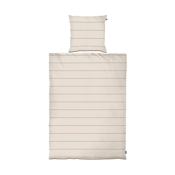 Beżowa pościel jednoosobowa z satyny bawełnianej 140x200 cm Align – Mette Ditmer Denmark